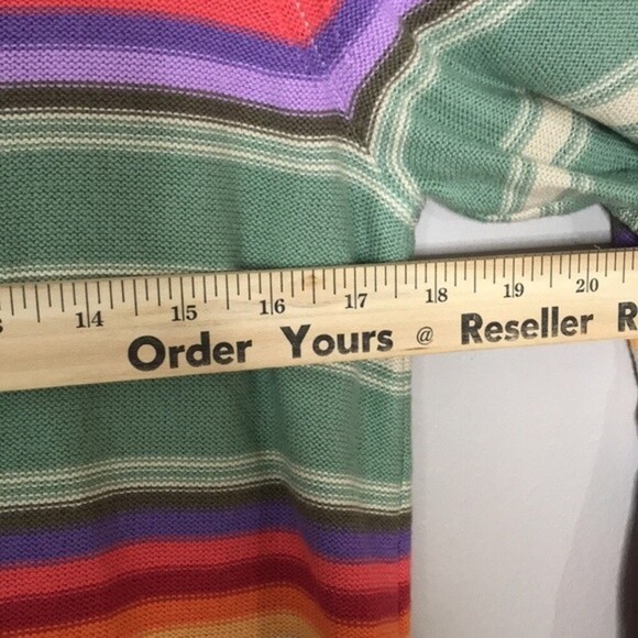 Chaps basketweave stitch lace up cotton top size medium - Picture 8 of 12